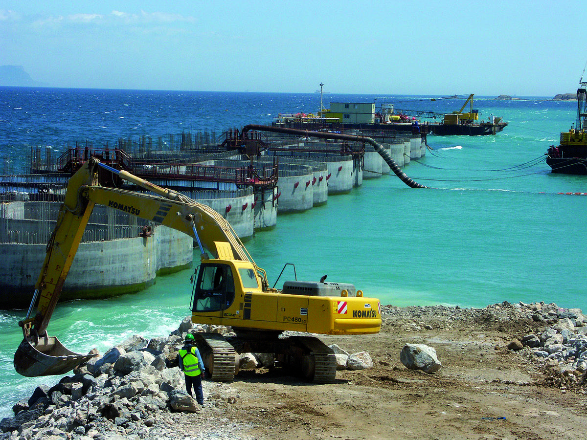 Réalisation des caissons sur site | Artelia