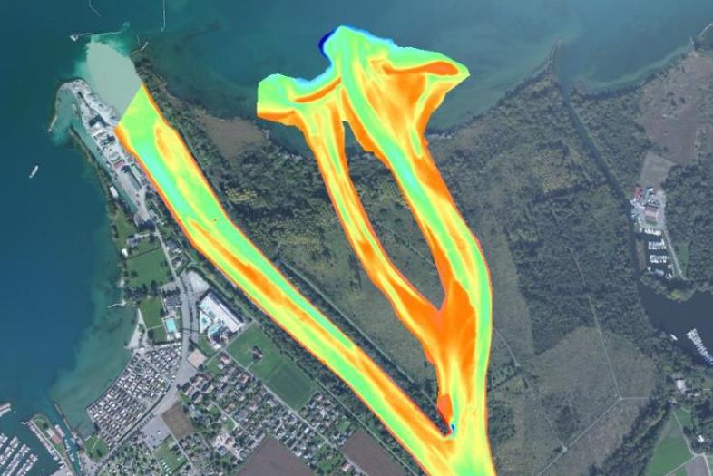 Delta du Rhône dans le lac Léman (Suisse) | Artelia