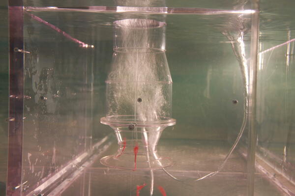 Aspiration d'air dans une chambre de pompage | Artelia hydraulique 